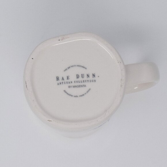 Rae Dunn Create Mug White Blue New Wavy Cup Typewriter Font Gift Artist Creator - Picture 6 of 6